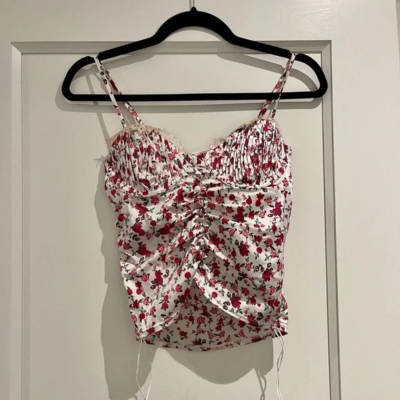 Floral Ruched Women's Top - Picture 2 of 5